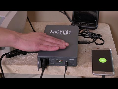 The Portable Outlet UPS Battery is a powerful, lightweight, lithium-ion battery solution in a compact, travel friendly package. Portable Outlet will power your CPAP or BiPAP for an entire night. It can be used as an uninterruptible power supply (UPS) so your CPAP will continue to function during unexpected power outages.