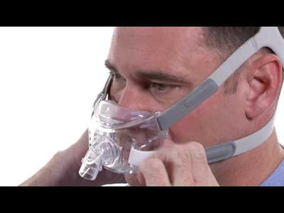Amara View's minimalist design eliminates facial contact in the hard to fit areas on top of the nose and at the forehead. The mask's innovative cushion rests below the nostrils, covering a bare minimum of the face, delivering effective positive airway pressure to the nose and mouth without leaks, discomfort or pressure points. Lightest & Smallest Full Face Mask on the Market!