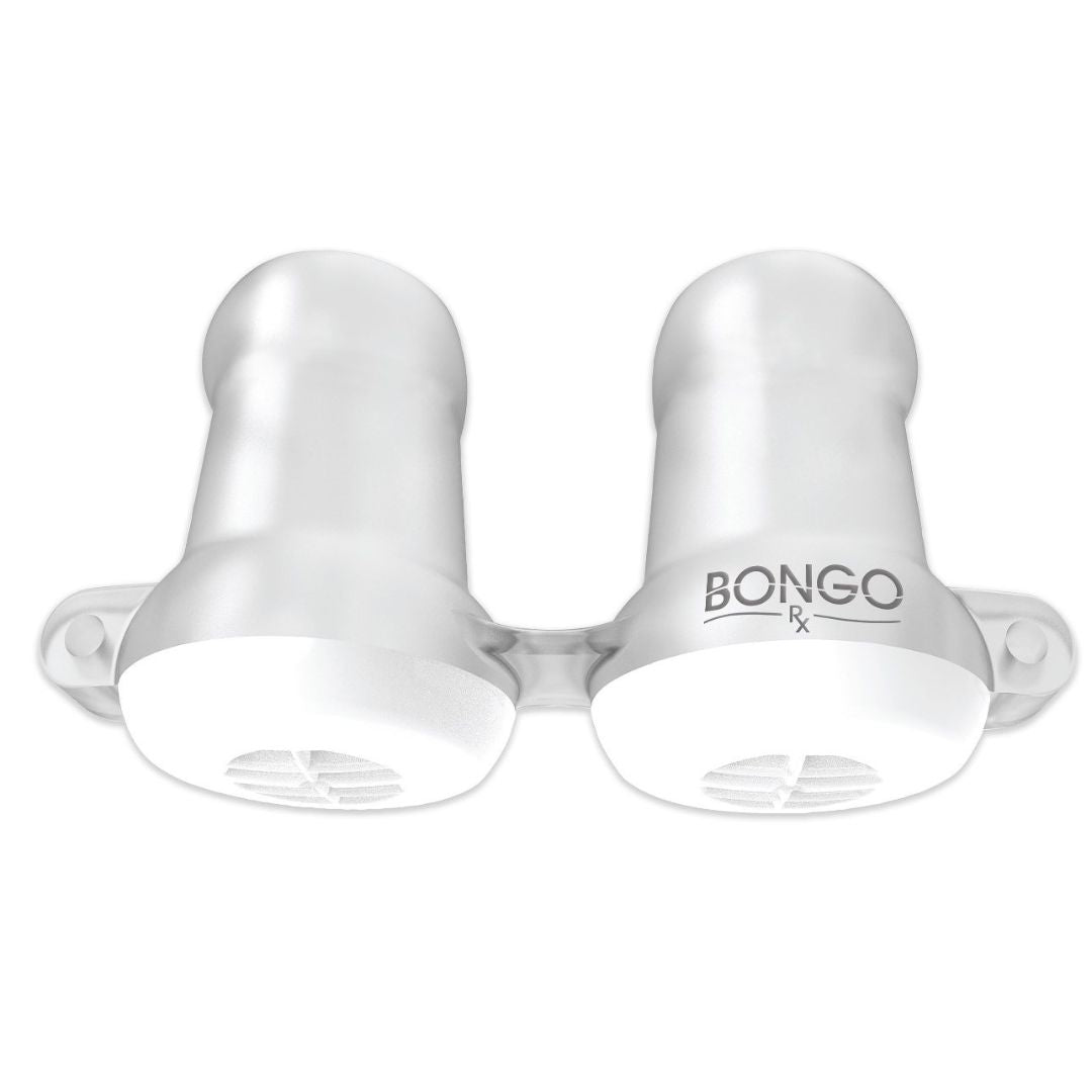 Bongo Rx is an FDA-cleared EPAP device for treating mild to moderate obstructive sleep apnea (OSA). No machine, hose, electricity or batteries needed. Use at home, traveling, camping. Use anytime, anywhere. Small enough to fit in a shirt pocket. Reusable and easy to clean with simply soap and water Designed, molded, and assembled in the USA