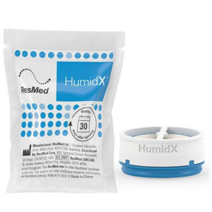 HumidX is a small heat and moisture exchanger (HME) that is designed to provide comfortable and effective humidification for Airmini CPAP.