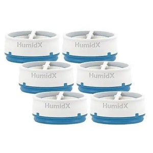 HumidX is a small heat and moisture exchanger (HME) that is designed to provide comfortable and effective humidification for Airmini CPAP.