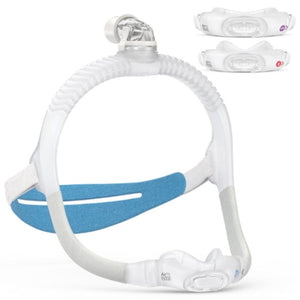 ResMed's innovative AirFit N30i Nasal CPAP Mask features a top-of-the-head tube design, a soft hollow tubed frame, and a minimal contact cradle cushion with enhanced QuietAir vent so you can sleep comfortably and quietly in any position -- including your side or stomach. This Starter Kit includes the complete N30i mask with headgear and multiple cushions so you can find your best fit right out of the box.